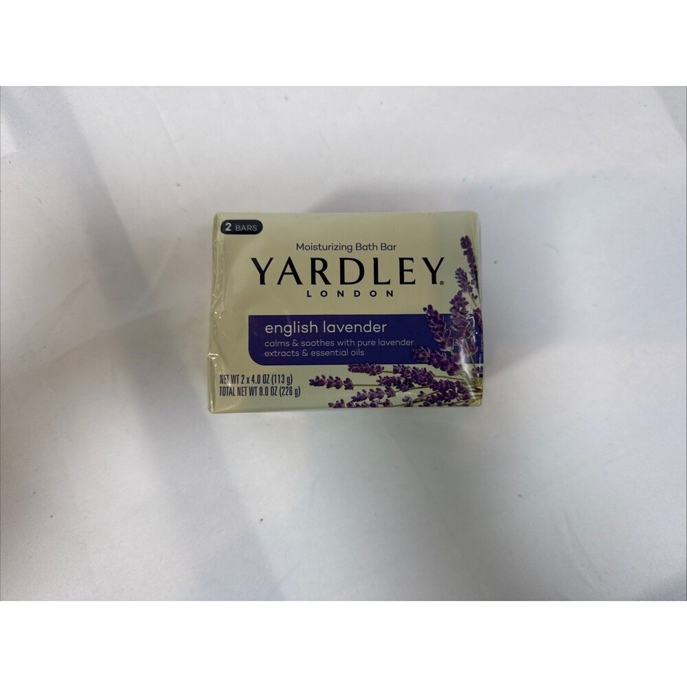 Yardley London English Lavender moisturizing Bar Soap 2 Bars 4.25 oz Made In USA